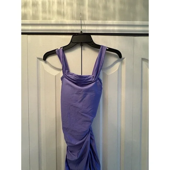 La Femme - 28506 Off Shoulder Tie Low-Cut Open Back Jersey Prom Dress Sz 8. - Picture 4 of 10